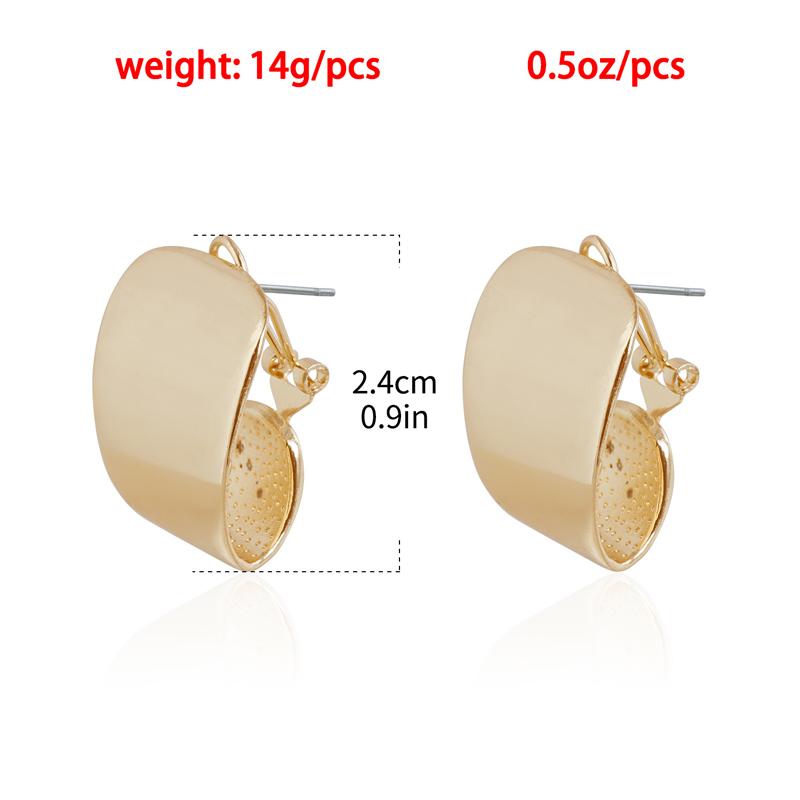 Personality Metal Square Geometric Stud Earring Set for Women Ins Daily Commuting Accessories Design Sense Jewelry Gift