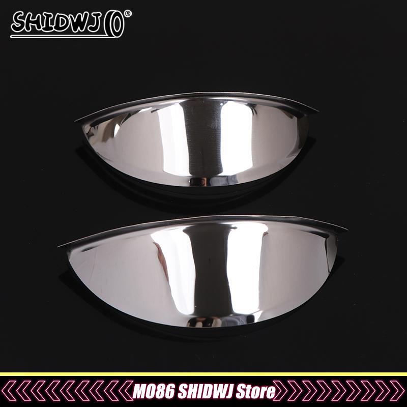 Universal Chrome Metal Scooter Headlight Rainproof Cover 5.75"/7"For Cafe Racer Motorcycle Front Lamp Visor