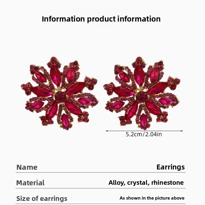 Floral Style Fashion Earrings With Electroplated Finish For Ladies Accessories