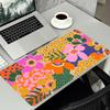 Vibrant Colorful Abstract Floral Large Desk Mouse Pad Non Slip Rubber Desk Mat Keyboard Pad For Office Laptop Gaming Setup