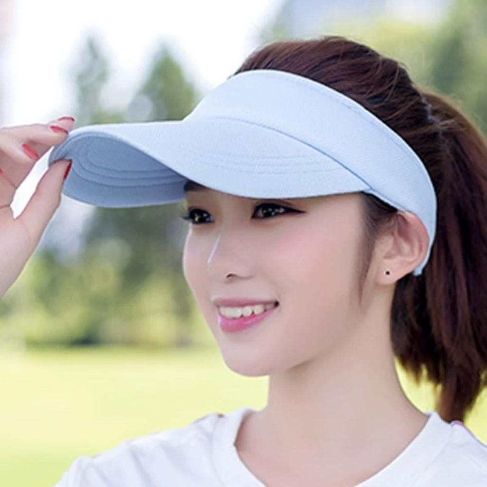 Outdoor Summer Sport Cap Sun Hat Unisex Beach Golf Tennis Hat Wide Brim Sun Visor Hat Empty Hat