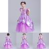 Encantador Vestido Deluxe da Sofia a Primeira Fantasia de Princesa Sofia Vestido Longo em Roxo