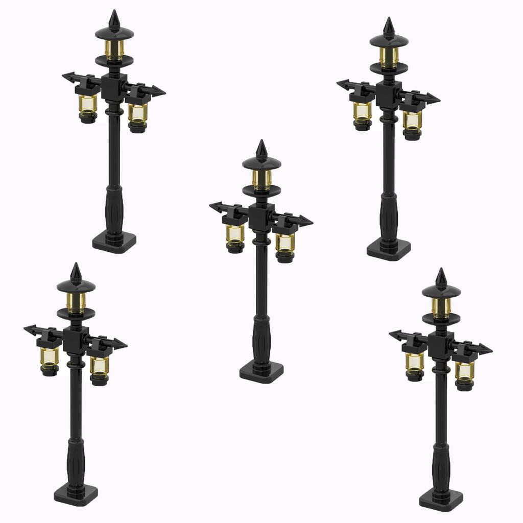 MOC Bricks Toys Model Compatible MOC Parts Bricks City Street Lamp Building Block Lamp with Halloween Bat Lamp