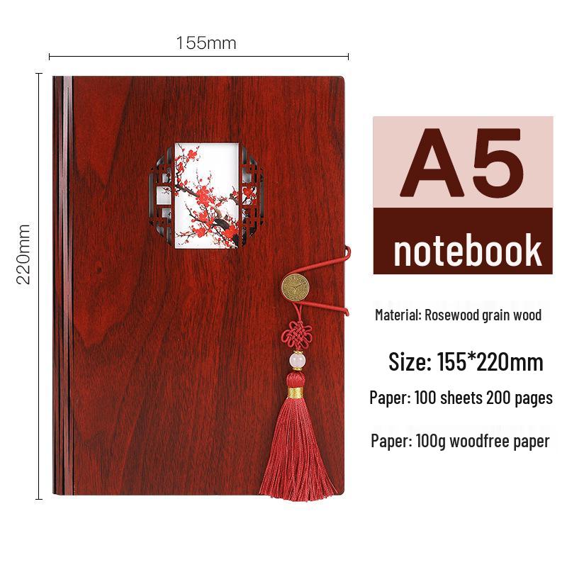 Premium Wooden Notebook Gift Set: Customizable Journal with Logo for Business Souvenir