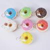 Keychain Pendant Donut Shape Soft Elastic Feel Quick Rebound Squeeze Toy Safe PVC Stress Relief Fidget Toy