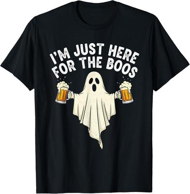 Funny Halloween I_m Just Here for The Boos Costume Gift T-Shirt