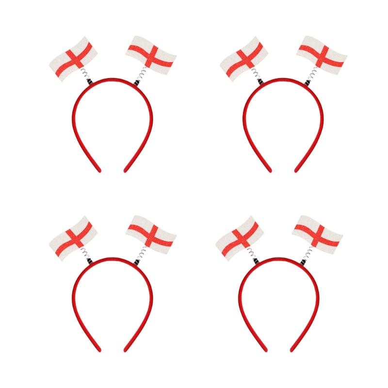 4pcs Matching Soccer Championship Headbands Comfortable Design Headddress For Game Night Parties Decoration
