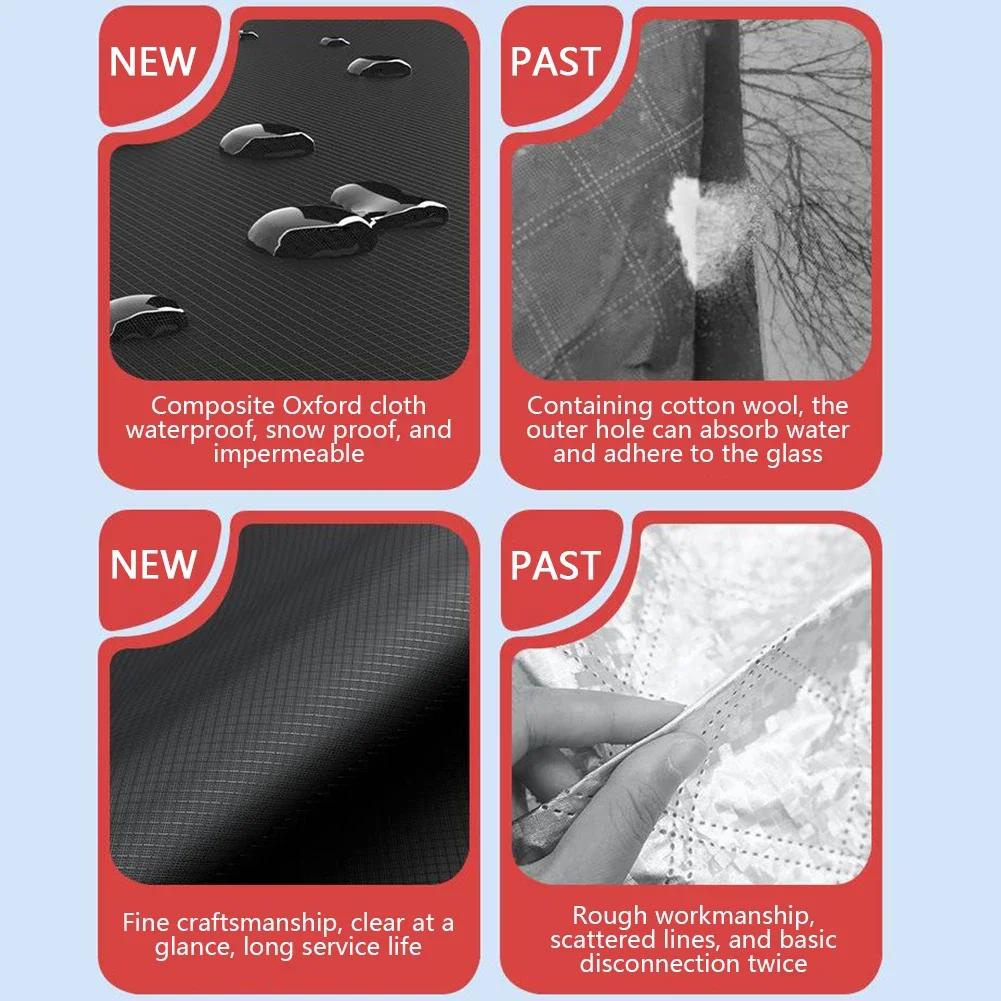 Car Windshield Snow Cover Foldable Automotive Windshield Sunshades Reflective Windproof Car Windshield Sun Shade With Side