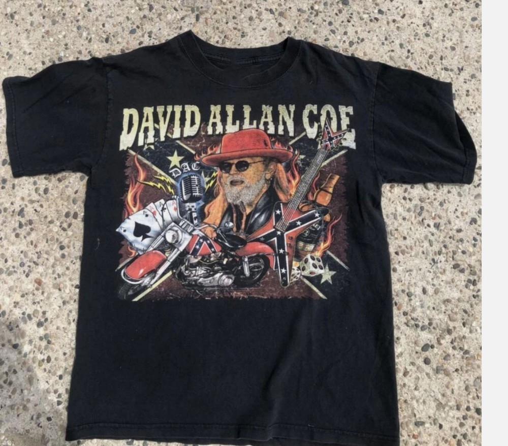 VTG David Allan Coe 2008 World Tour Shirt Classic Black Unisex S-45XL Unisex T-Shirt