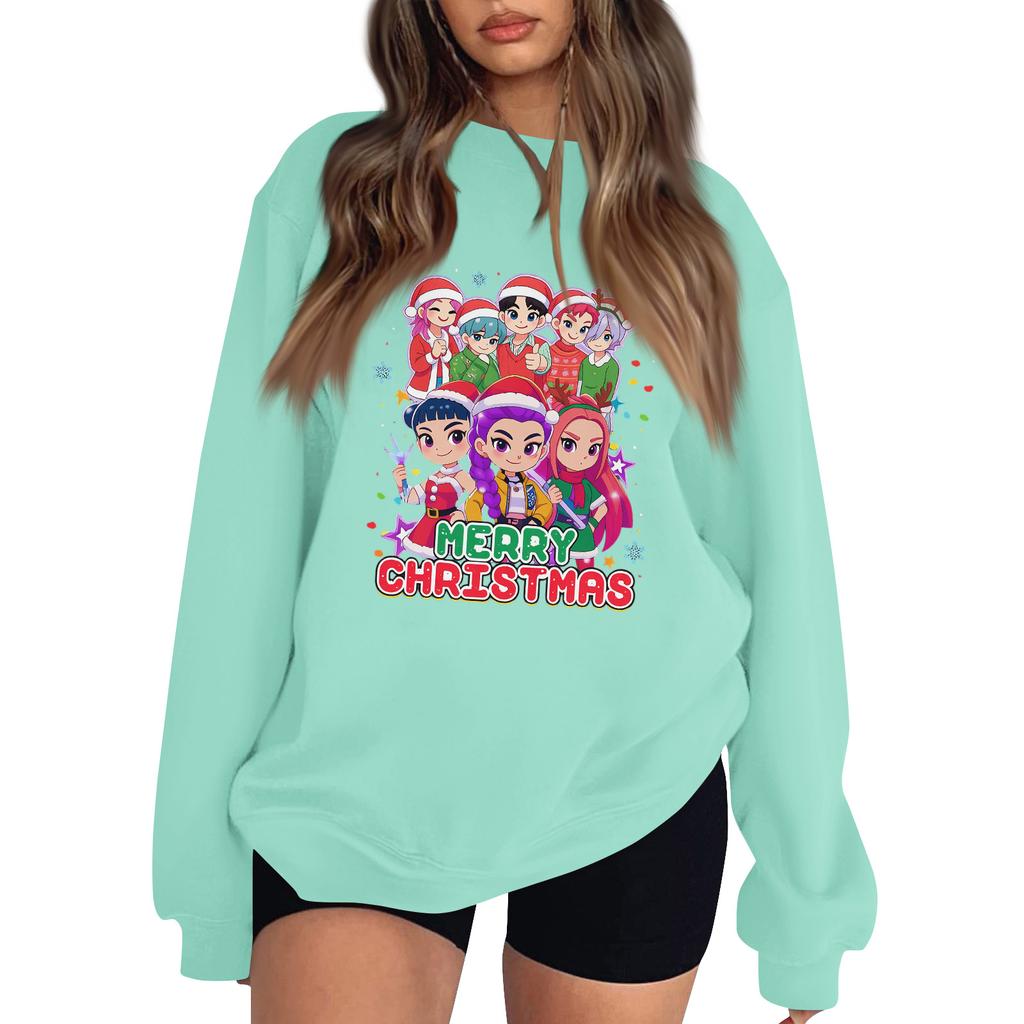 Women's Fashion Long-Sleeve Pullover Sweatshirt With Fun Movie-Themed Print