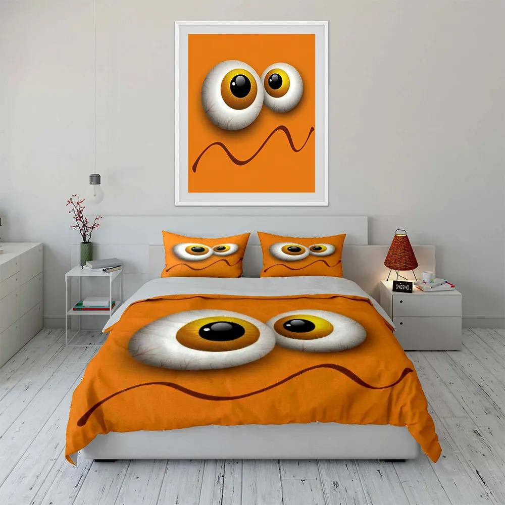 "Creative Eyeball Themed Set" Multiple sizes kid's and adults' bedroom Exquisite 3PC bedding set gift