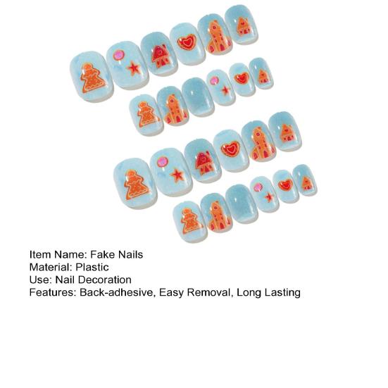24 Teile/satz Nagel Tipps Zurück-kleber Verlängern DIY Praktische Weihnachten Künstliche Nägel Maniküre Dekoration für Dame