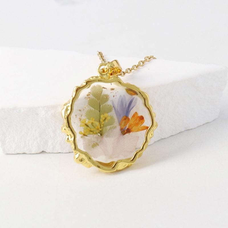 Collana Floreale in Resina Leggera Catena Regolabile per la Clavicola per Pelli Sensibili Accessorio Gioiello da Indossare Ogni Giorno