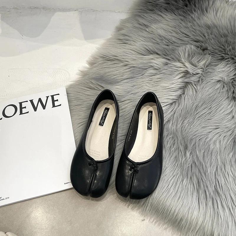 

Женские черные туфли таби ниндзя Женские удобные балетки из микрофибры с раздельным носком Мягкая подошва Лоферы Женские мокасины 35-40 40 чёрный