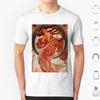 Alphonse Mucha Dans T-shirt 6xl Katoen Koel T-shirt Alphonse Mucha Mucha Alphonse Mucha Vier Jaargetijden Alphonse Mucha Lente