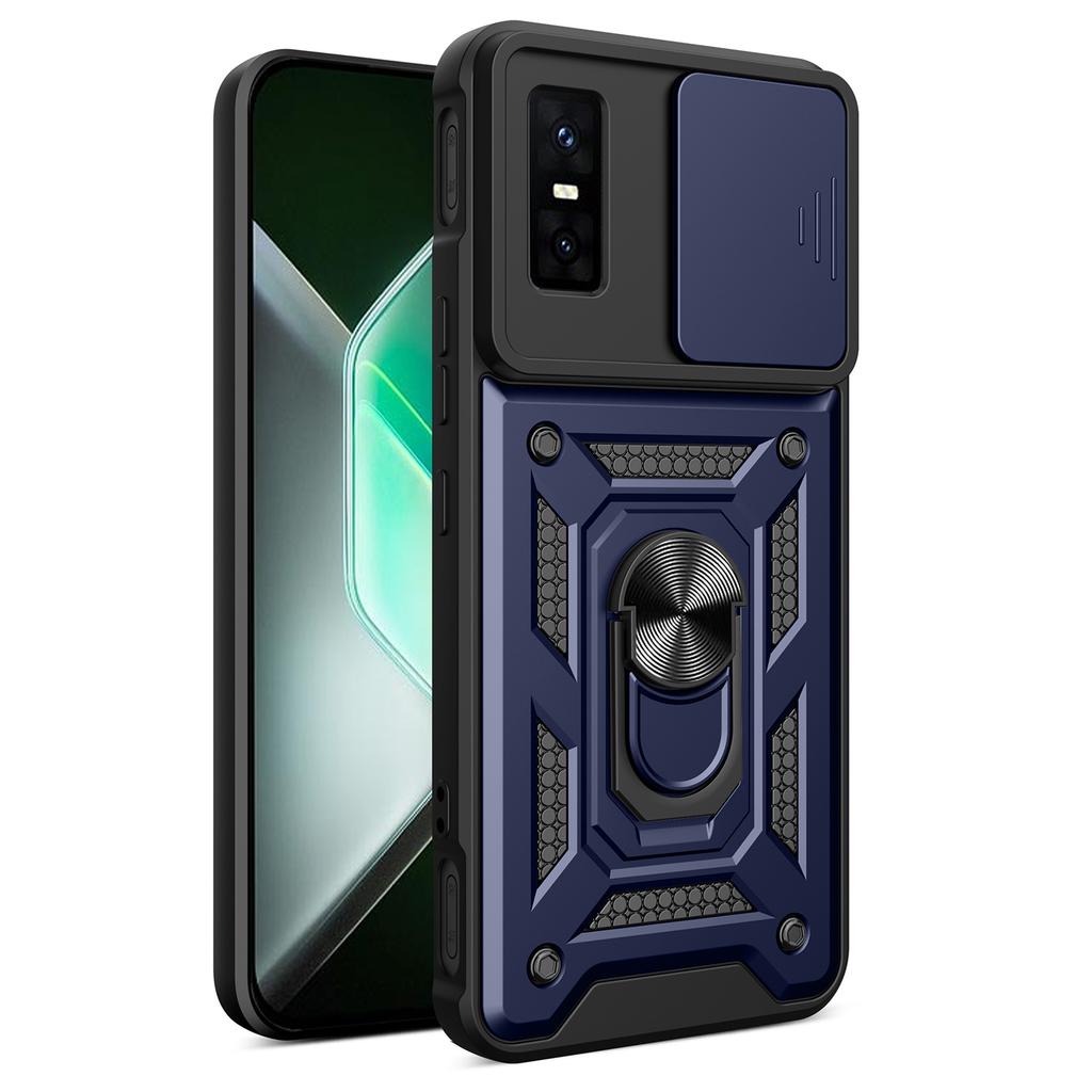 For Infinix GT 30 Pro 5G Case with Slide Camera Lid PC + TPU Kickstand Phone Cover