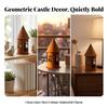 House-Shaped Candle Holder Rusted Lantern Outdoor for Garden, Patio