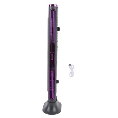 Small Tower Fan USB Rechargeable Powerful Wind Space Saving Bladeless Desk Fan for Home Office