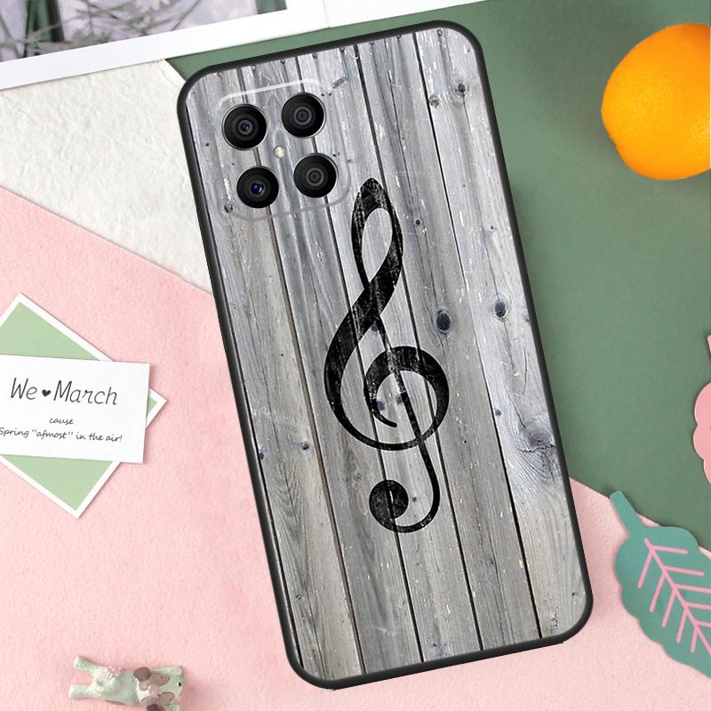 Treble Clef Music Note Case For Honor X8b X9b X9c X9a X8a X8 X9 50 70 90 Lite Honor 200 Lite Magic 7 5 6 Pro Cover
