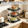 Yousheng Plate Storage Rack Three-Tier Foldable Kitchen Organizer with Open Access Design Space-Saving Collapsible Food Display Rack for Parties And