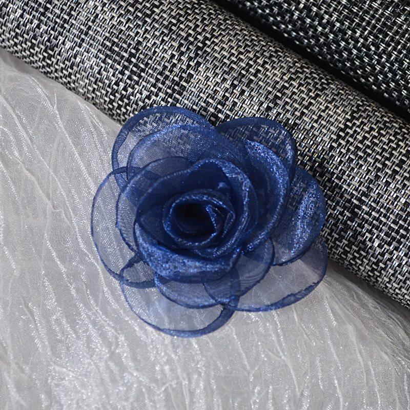 Korean Style 15-Piece Gauze Snow Fabric Flowers for DIY Clothing, Hair Clips, Jewelry Accessories