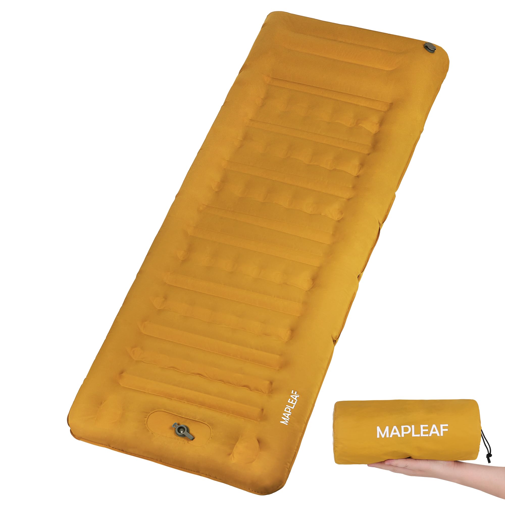 

Надувной матрас Mapleaf с ножным насосом 12 см и идеально подходит для автомобиля, цветения сакуры и бедствий и включает в себя ремонт, идеально подходит для гостей и сумку для хранения, встроенный насос,