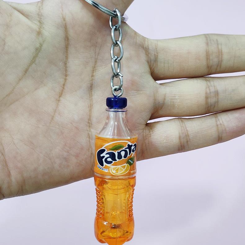 3D Soda Can Keychain: Cola & Fanta Bottle DIY Bag Pendant
