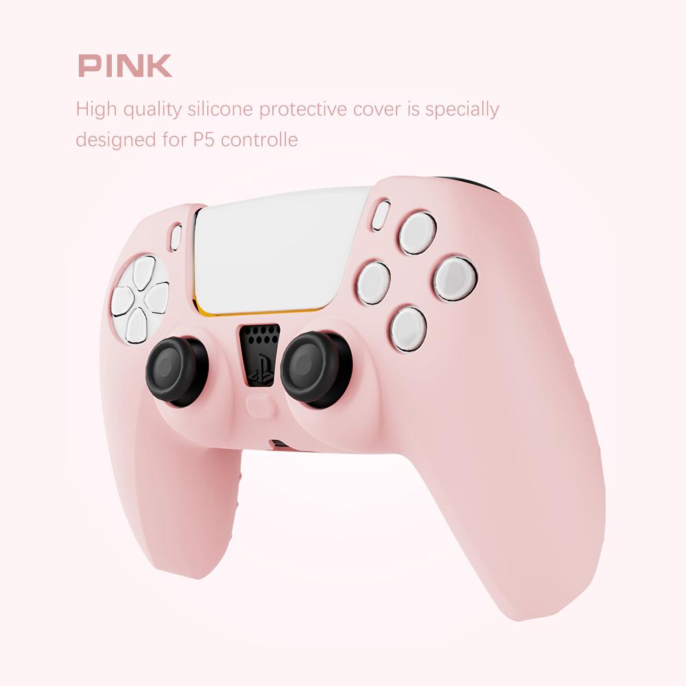 For PS5 Silicone Soft Cover Case Comfortable Hand Feeling Controller Holder Skin Shell Protector For Playstation5 Gamepad Case
