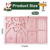 Christmas House Building block Chocolate Silicone Mold Gingerbread House Shape Cake Decoration DIY Biscuits Stencil Baking Tray