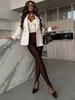 Solid Sexy Leggings Women Pantyhose 2025 Autumn Winter Basic Skinny High Waisted Tight Y2K Pants Sexy Shiny Stocking