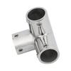 Marine 316 Stainless Steel Rail Fittings 90° 3 Way Corner Elbow Tubing Boat Handrail Fitting 22/25/30/32mm Marine Hardware