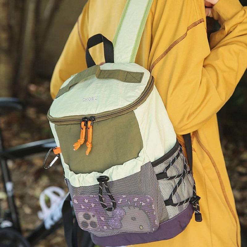 Casual bento bag Double compartment Large capacity backpack Travel camping Sports Unisex backpack