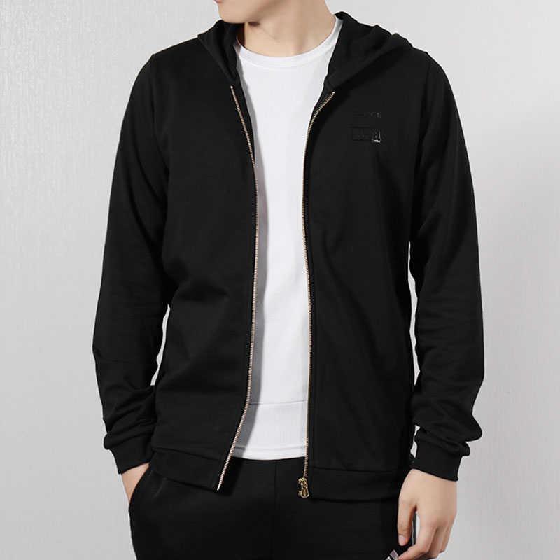 Adidas Solid Color Casual Hooded Jacket Men Outerwear Black EA0323