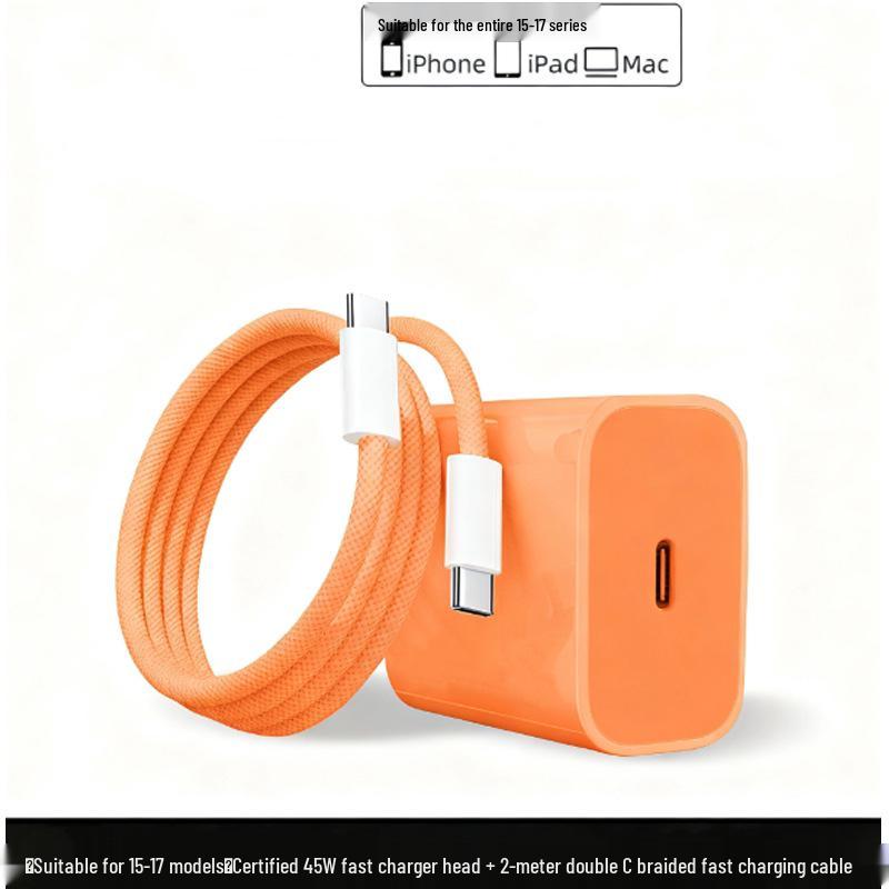 Compatible with Apple 16 Charger, iPhone 15 Fast Charging Cable, 14 Pro Max Phone Plug, 17 Original Small Ice Cube Adapter.