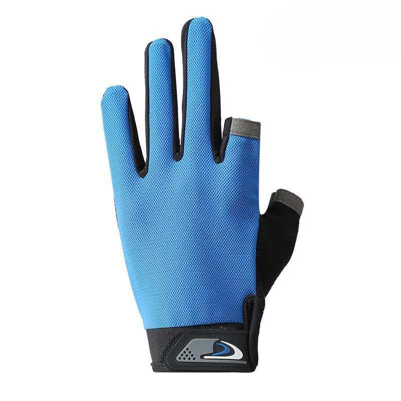 New Spring and Summer Thin Gloves Outdoor Fishing Sun Protection Dew Two Fingers Luya Mesh Breathable Half Finger Fishing Gloves