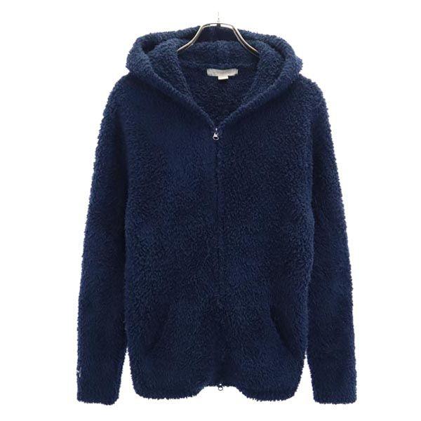 BAREFOOT DREAMS Long sleeve knit Zip hoodie M Navy blue Fluffy jacket Men's Used