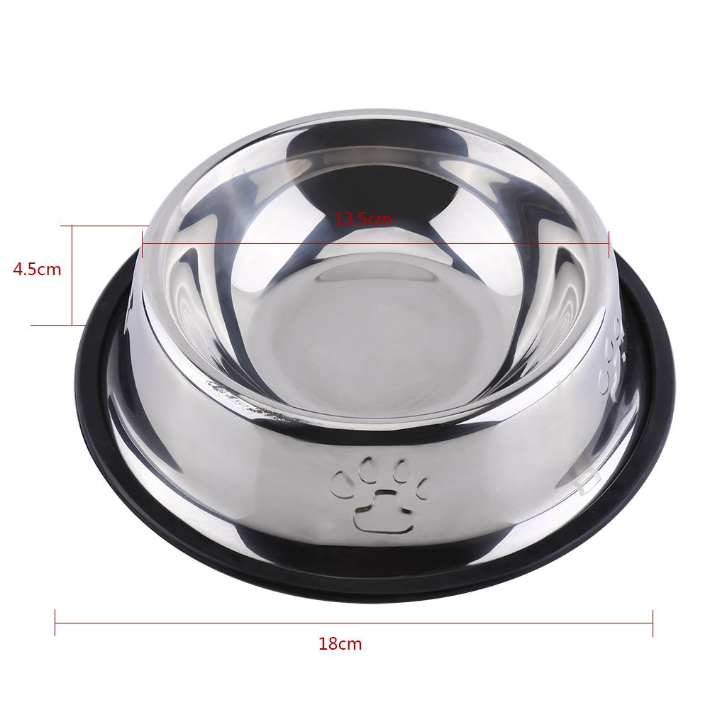 Stainless Steel Pet Dog Cat Puppy Travel Feeding Feeder Food Water Dish Holder (15cm)