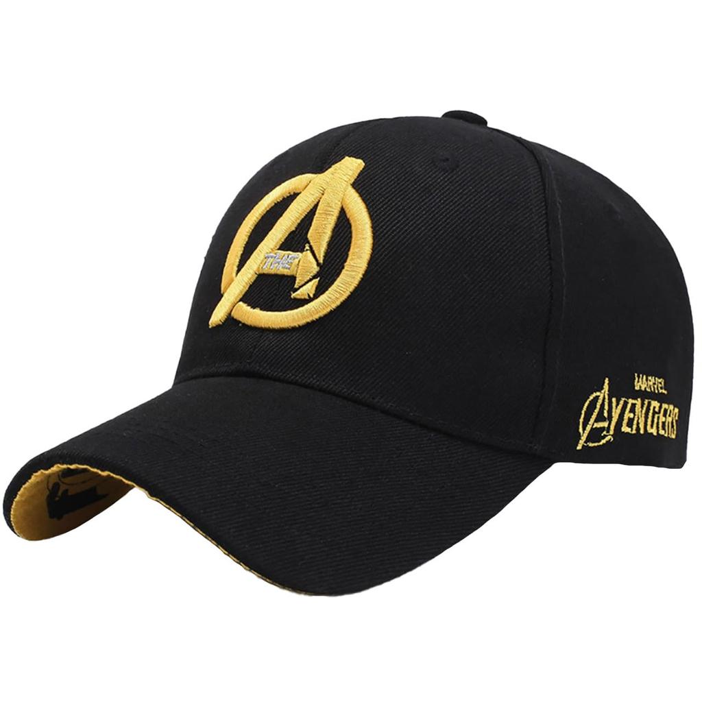 Baseball UV CZA476 [White Fang] Hat, Cap, Cap, Embroidered, Sports, Casual, Protection, Stylish, Men's, Women's, (Black Yellow)