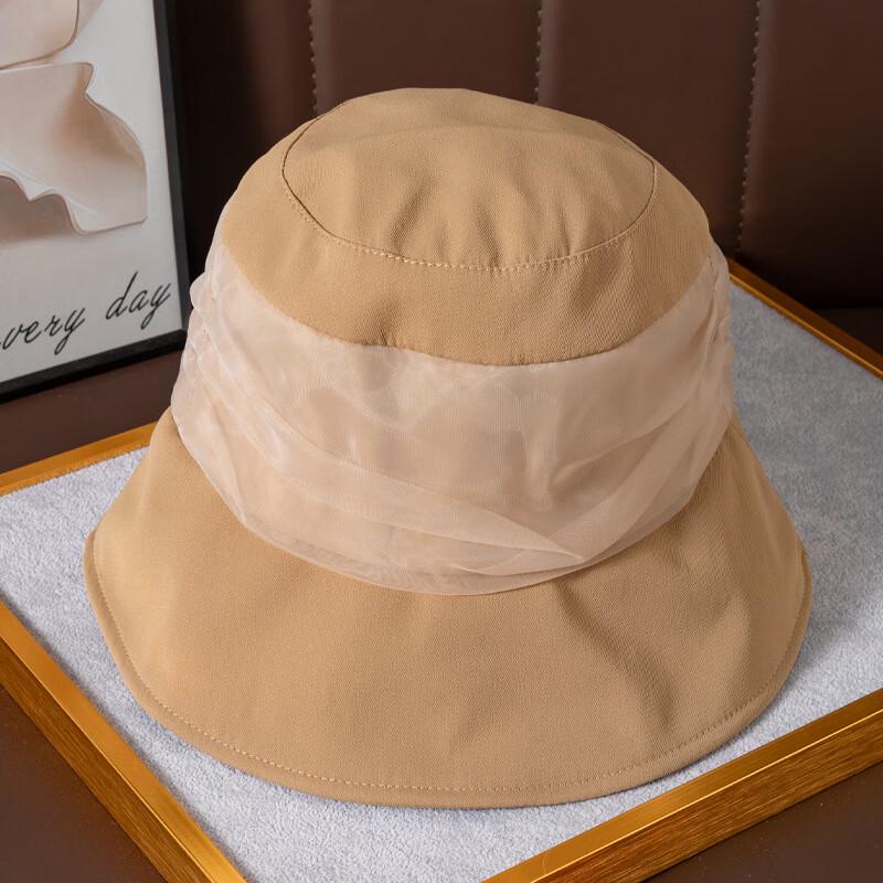 JIAOXIU Sun Protection Pleated Mesh Bucket Hat