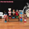 1/3/6Pcs New Year Home Decoration Christmas Nutcracker Soldier Puppet Wooden Handicraft Christmas Tree Pendant Desktop Ornament