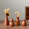 Wooden Mini Vases Japanese Bud Vases Small Flower Vase for Micro Landscape Aesthetic Decorative Vase Home Decoration