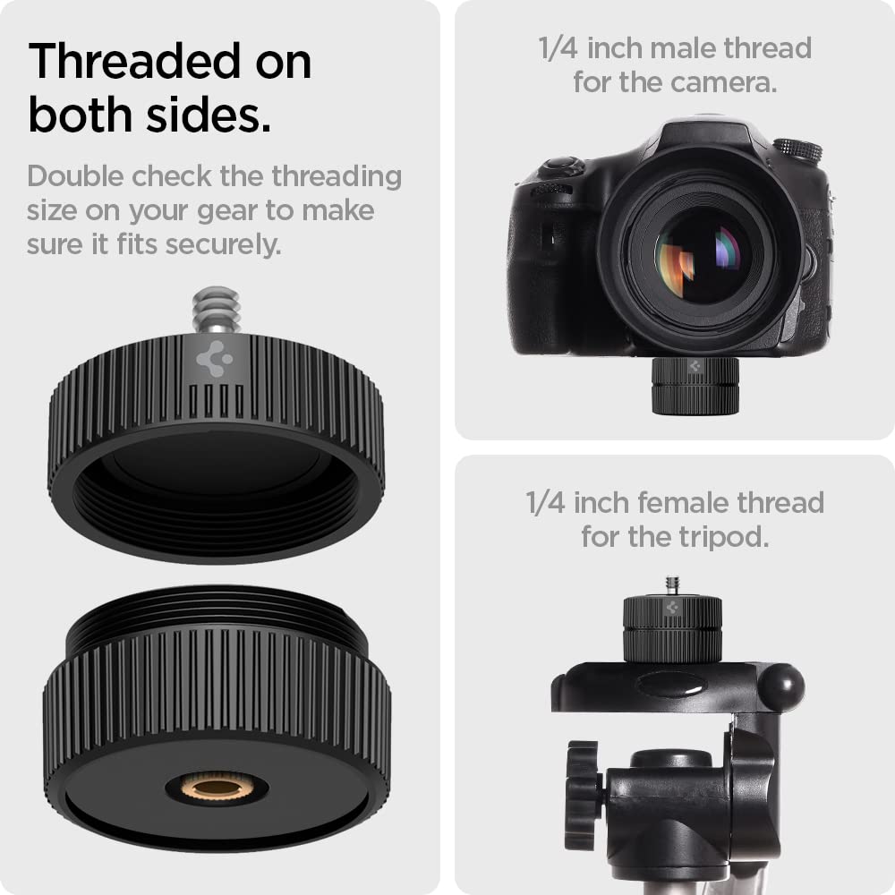 Spigen Camera Adapter Mount for Nikon Canon GoPro Hero GoPro Hero GoPro Hero GoPro Hero DJI DJI Pocket and DJI Action 2 Cameras AHP04759 AirTag, DSLR,