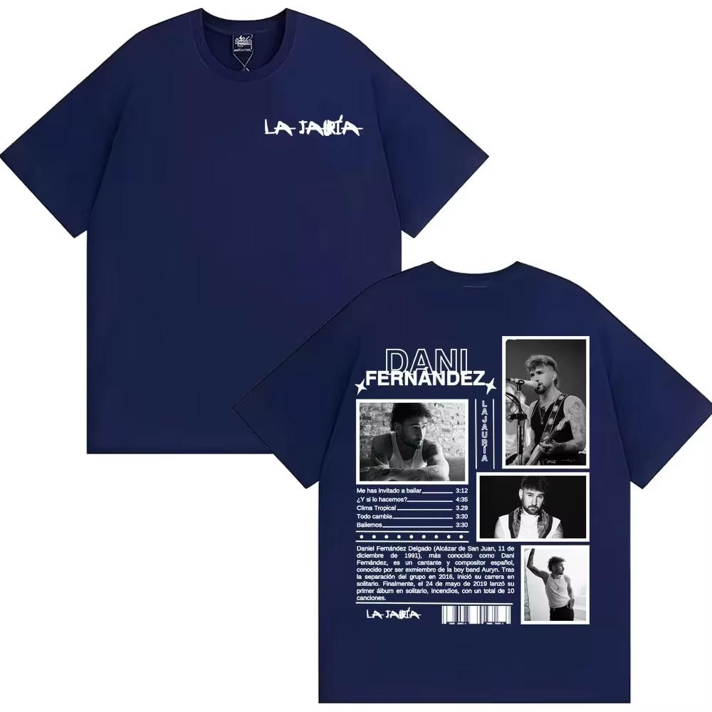 2026 Singer Dani Fernandez La Jauria Album Tour T Shirt Unisex Women Casual Cotton Short Sleeve Tshirt Fashion Retro T Shirts