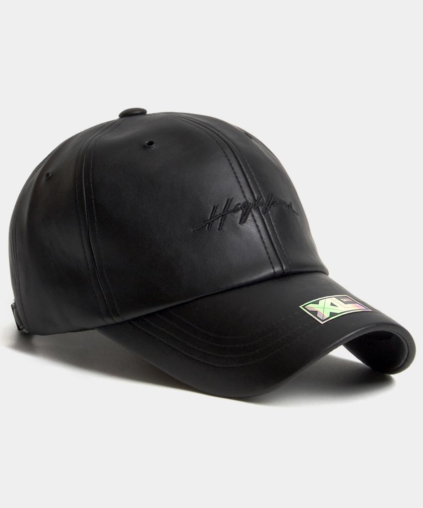 Peullaeto Big Size Ball Cap Xl Leather Highland Cap Black