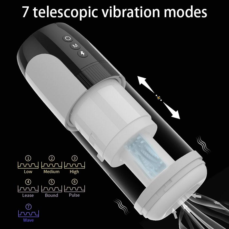 Masturbator masculin telescopic automat, mașină de împingere, muie, păsărică, gemetă, cupă de masturbare, jucării sexuale pentru adulți pentru bărbați