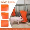 Piglet Feeder Bowl Red Wall Mounted Plastic Pig Feed Trough Non Toxic Material for Farm Piglets and Hog Barns