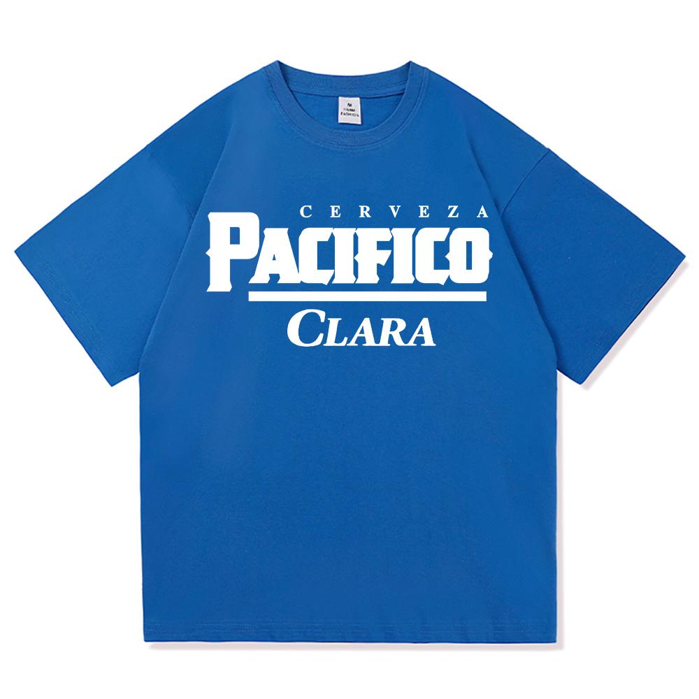 

La Cerveza Del Pacifico Beer T Shirt Men/Women Aesthetic Cerveza Pacífico Clara Tshirt Vintage 80 s 90 s Cotton Tees Shirts Tops M