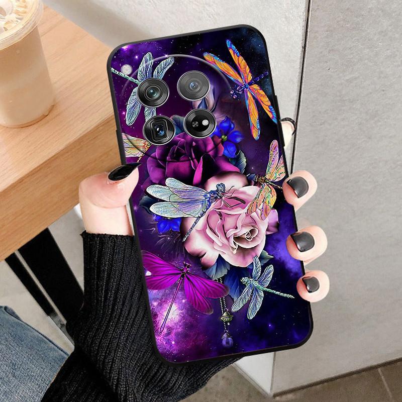 Etui Osłona Na OnePlus 12 Na OnePlus12 Fundas Nowe Czarne Miękki Silikon TPU Ochronne Etui Na Telefon Dla One Plus 12 Zderzak Coque
