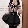 JK Rock Japanischer Stil Lolita Y2K Süß Schuluniform Bluse Oberteil Kleid Dunkelheit Outfit Damen Mädchen Mottoparty