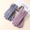 Down Cotton Cycling Gloves Thickened Women Gloves Winter Touchscreen Gloves  Korean Style